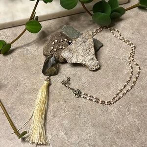 ☯️ Elegant Cream Tassel Necklace ☯️